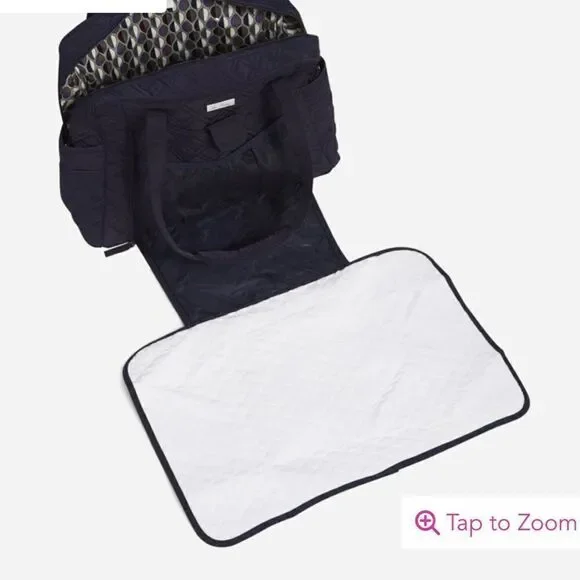 Vera Bradley Large Stroll Around Diaper Bag in Microfiber Classic Navy NWT - Picture 6 of 7
